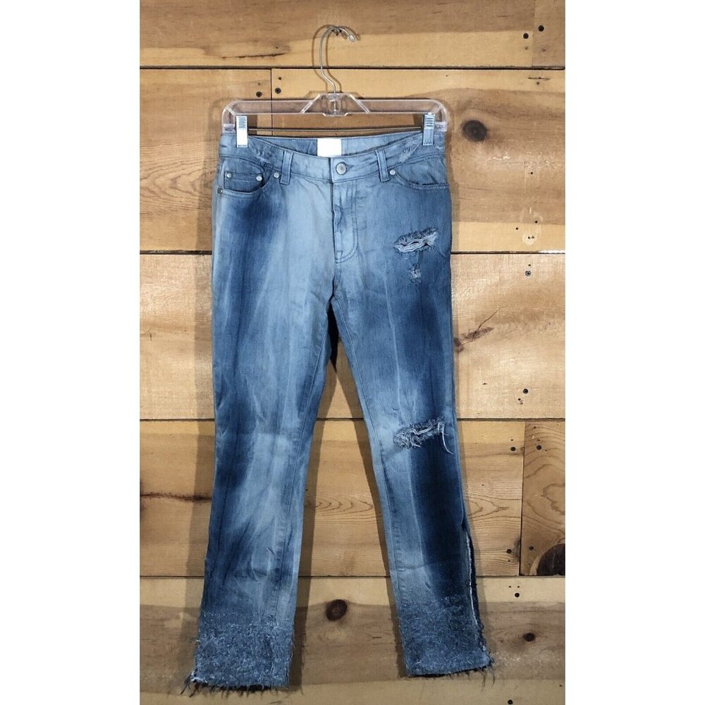 Alchemist Miami Beach Meg 2 Cloud Jeans Womens Size 25 Distressed Light Wash